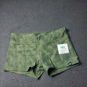 NEW WODBOTTOM Athletic Gym Shorts Womens Size 2XL XXL Green Stretch